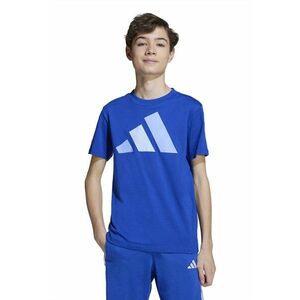 Tricou din bumbac cu imprimeu logo cauciucat - Albastru royal imagine