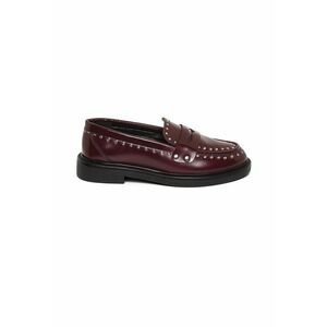 Pantofi loafer cu nituri Harloe - Visiniu/Argintiu imagine