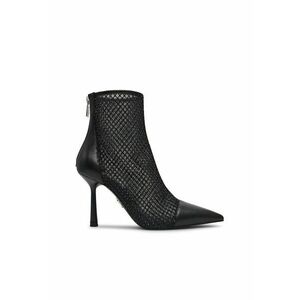 Botine cu varf ascutit si toc - Negru imagine