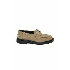 Pantofi uni de piele intoarsa - Maro taupe deschis imagine