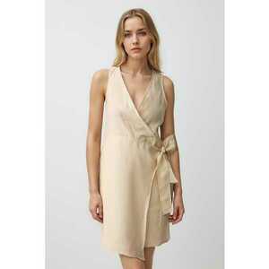 Rochie scurta cu model petrecut - Bej deschis imagine