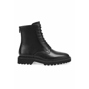 Ghete de piele cu fermoar - Negru imagine