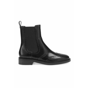 Ghete Chelsea de piele - Negru imagine