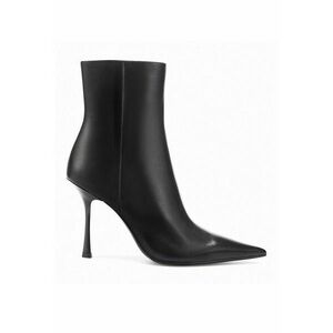 Botine cu varf ascutit si toc kitten - Negru imagine