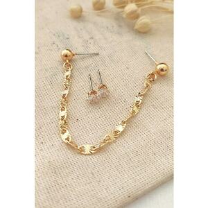 Set de cercei - 3 piese - Auriu imagine