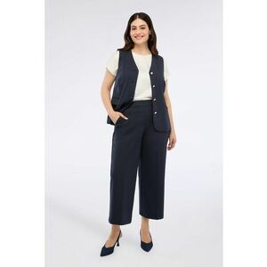 Pantaloni crop drepti - Albastru ultramarin imagine