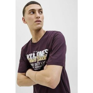 Tricou din bumbac organic cu imprimeu - Alb/Galben/Violet pruna imagine