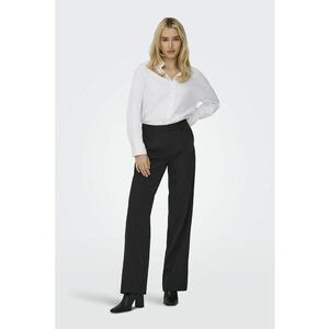 Pantaloni uni cu talie inalta - Negru imagine