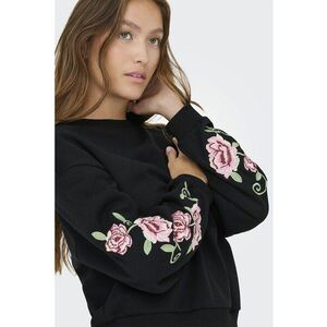 Bluza de trening cu imprimeu floral - Negru imagine