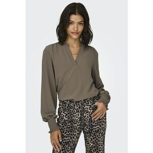 Bluza cu mansete elastice - Maro taupe imagine