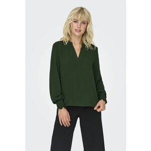 Bluza cu mansete elastice - Verde inchis imagine
