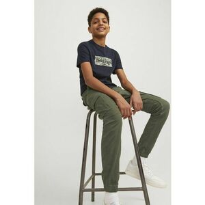 Pantaloni cargo din amestec de bumbac organic - Kaki imagine