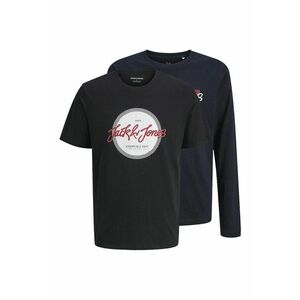 Set de tricou si bluza cu imprimeu - Negru/Albastru ultramarin imagine