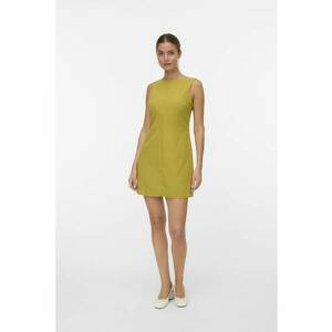Rochie mini fara maneci cu decupaj pe partea din fata - Verde masliniu imagine