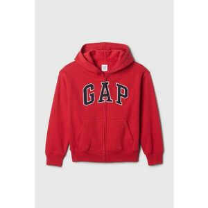 Hanorac din amestec de bumbac cu logo si fermoar - Rosu imagine