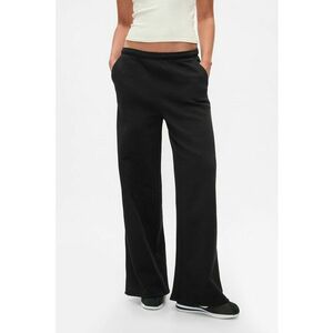 Pantaloni de trening cu croiala ampla si talie medie - Negru imagine
