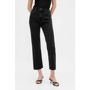 Blugi crop slim fit - Negru stins imagine