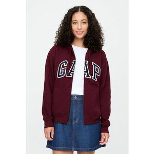 Hanorac cu fermoar si maneci cazute - Visiniu imagine