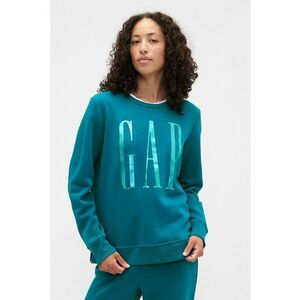 Bluza de trening cu croiala lejera si logo - Turcoaz imagine