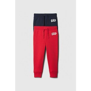 Set de pantaloni de trening din amestec de bumbac - 2 perechi - Rosu/Bleumarin imagine