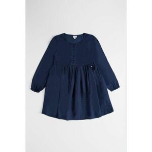 Rochie evazata cu maneci lungi - Bleumarin imagine