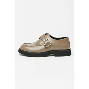 Pantofi loafer din piele cu barete cu catarama Eleri - Maro taupe imagine