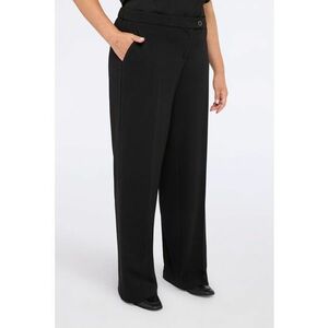 Pantaloni drepti cu buzunare laterale - Negru imagine