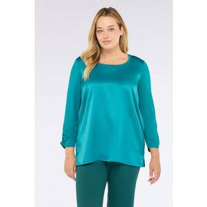 Bluza lejera din satin - Verde persan imagine