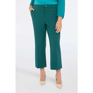 Pantaloni crop cu talie inalta - Verde persan imagine