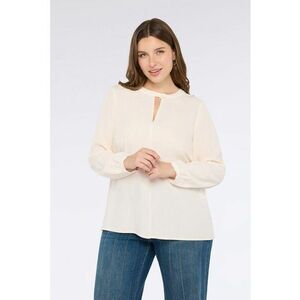 Bluza-tunica cu decupaj - Crem imagine