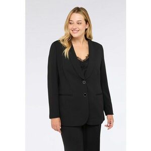 Sacou elegant cu model uni - Negru imagine