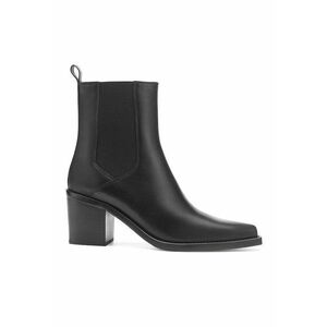 Botine Chelsea cu toc cubanez - Negru imagine