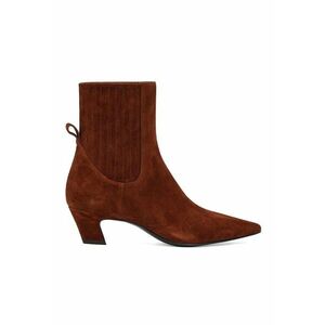 Botine Chelsea de piele intoarsa - Maro cognac imagine