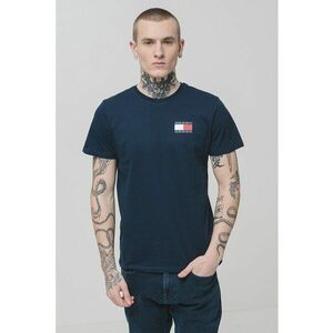 Tricou de bumbac cu logo - Albastru ultramarin imagine