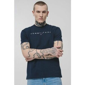 Tricou din bumbac cu logo brodat - Albastru ultramarin imagine