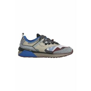 Pantofi sport din piele ecologica cu garnituri din piele intoarsa - Alb/Gri/Bej deschis imagine