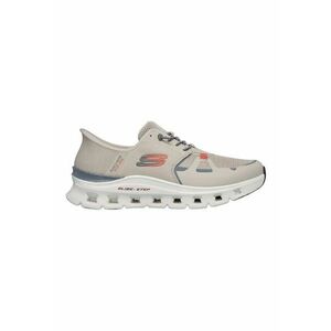 Pantofi sport slip-ins din material textil cu garnituri dinn material sintetic Glide Step Pro - Gri carbune/Maro taupe deschis imagine