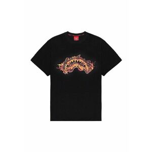 Tricou din bumbac cu imprimeu frontal si pe partea din spate - Rosu/Negru imagine