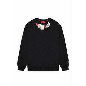 Bluza de trening cu decolteu cu segmente logo - Negru imagine