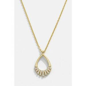 Colier din argint veritabil cu pandantiv zirconia - Auriu imagine