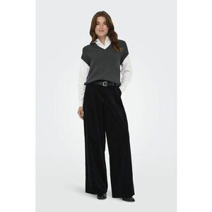 Pantaloni plisati din reiat - Negru imagine
