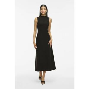 Rochie fara maneci cu croiala in A - Negru imagine