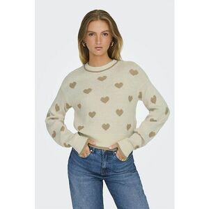 Pulover cu model si maneci cazute - Maro nisip/Maro taupe deschis imagine