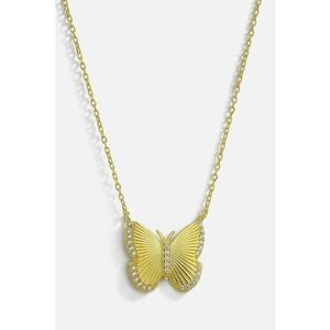 Colier din argint veritabil cu pandantiv fluture - Auriu imagine