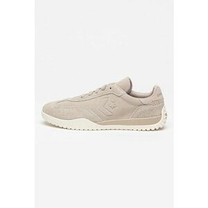 Pantofi sport de piele intoarsa cu logo - Gri deschis imagine