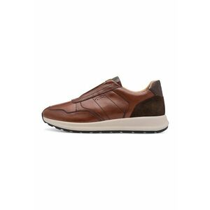 Pantofi sport de piele cu garnituri de piele intoarsa - Maro cognac imagine