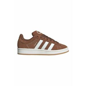 Pantofi sport din piele intoarsa cu logo Campus 00s - Alb/Maro scortisoara imagine