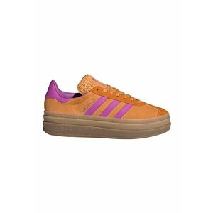Pantofi sport flatform din piele intoarsa cu garnituri din material sintetic Gazelle Bold - Portocaliu stins/Roz imagine