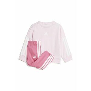 Trening din amestec de bumbac cu decolteu la baza gatului - Alb/Roz pastel imagine