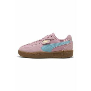 Pantofi sport Palermo LaModa de piele intoarsa cu garnituri de plasa - Albastru deschis/Roz prafuit imagine